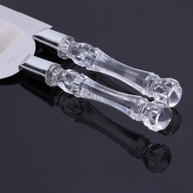2pcs/set Wedding Cake Cutting Server Set Stainless Steel Anniversary Parties Tableware