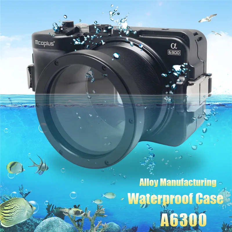 

Mcoplus Waterproof Case 100M/325ft Alloy Manufacturing Underwater Camera Diving Housing Bag for Sony A6300 Camera