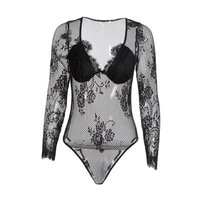 New Women Fashion Seamless Sexy One-piece Sexy Teddy Baby-doll Lace Lingerie Bodysuit Jumpsuits Lace Sleepwear Nightwear #4R14 (3)