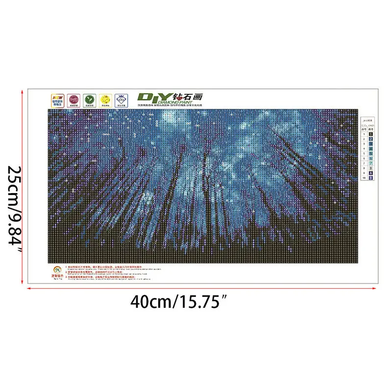 New 5D Diamond Embroidery Painting DIY Forest Blue Sky Cross Stitch Craft Home Decor