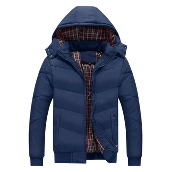 

drop shipping men winter jacket and coats cotton-padded coat thickening jacket parka men manteau homme S-4XL AXP184
