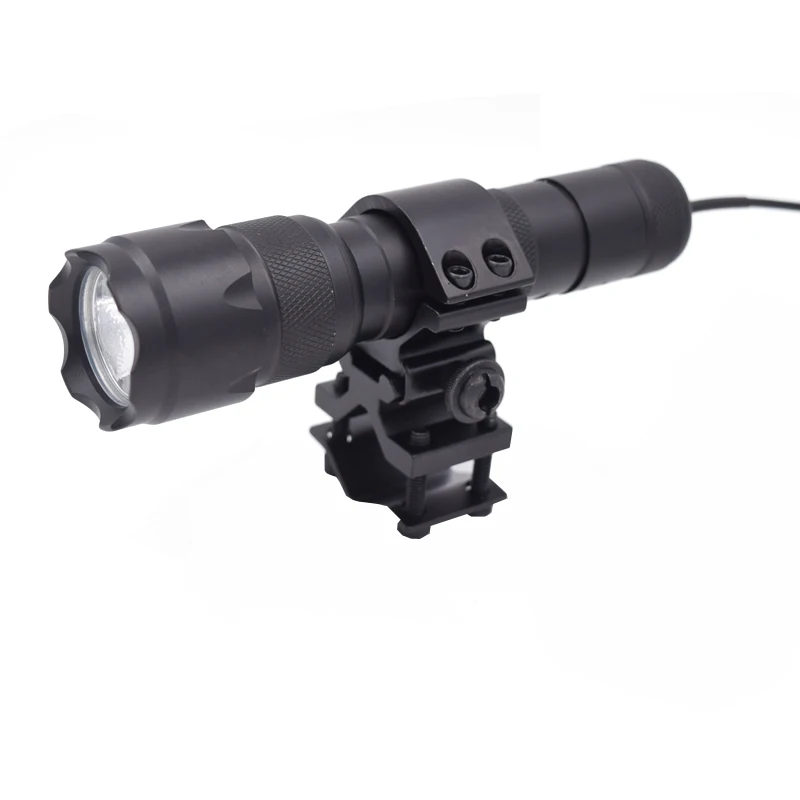WF 502B 5W Tactical Flashlight Q5 Green LED Torch Flash Light Lantern with Mount Remote Control Pressure Switch 18650 Charger