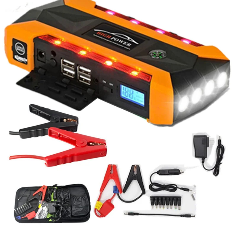 20000mAh Jump Starter For Car Starting Device LCD Display Vehicles Jumper Booster 4USB Power Bank Digitals Compass SOS Light 20000mAh Jump Starter For Car Starting Device LCD Display Vehicles Jumper Booster 4USB Power Bank Digitals Compass SOS Light