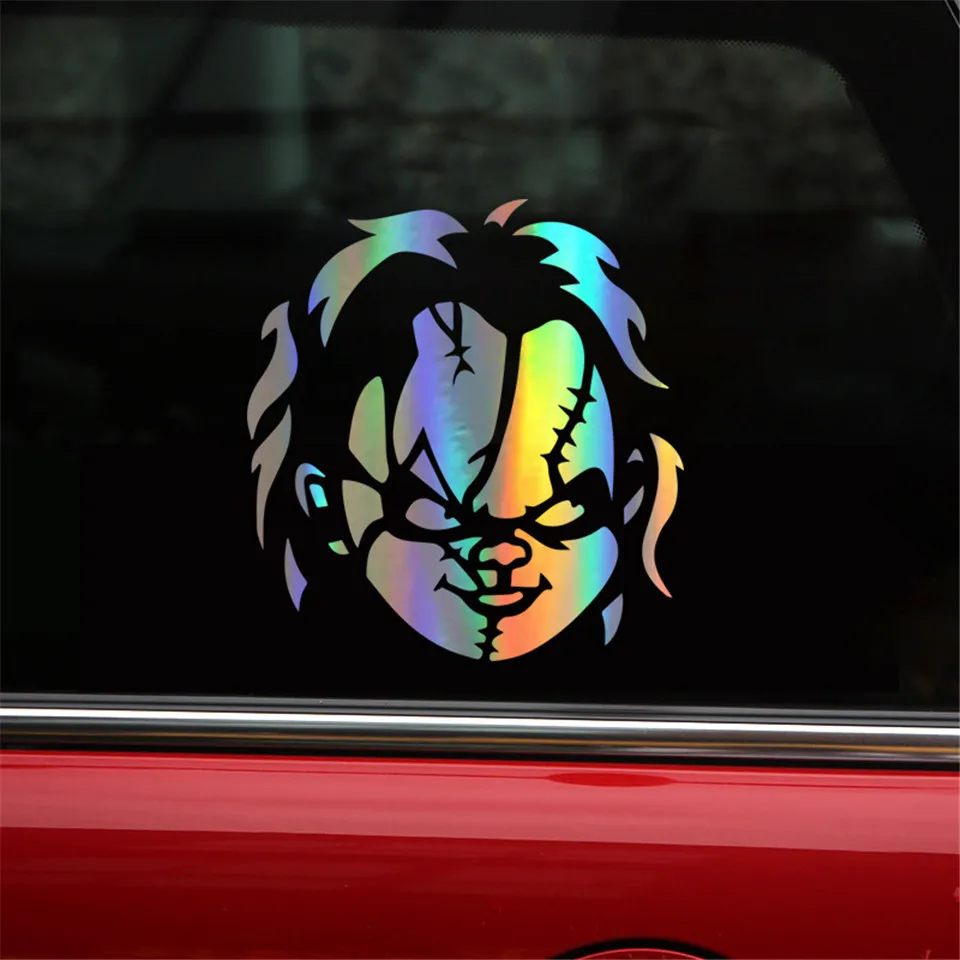 Chucky Motorcycle Car Styling BlackSilver Car Sticker Vinyl Decal 14.6cm15 (5)