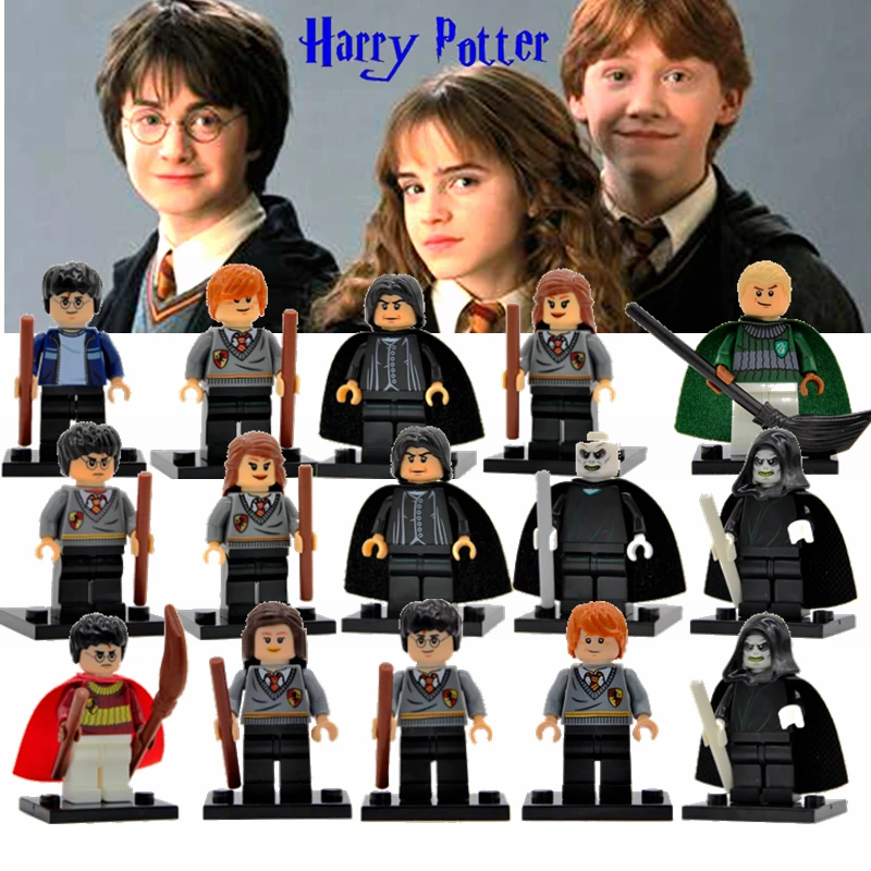 Harry Potter Figure Hermione Ginny Ron Weasley Lord Voldemort Draco Malfoy Luna Snape Building Blocks toys for children