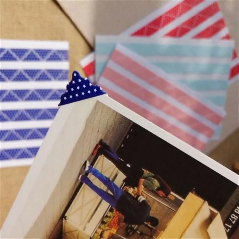 

78 pcs (1 sheet) DIY lace Solid color opaque Corner Paper Stickers for Photo Albums Frame Decoration Scrapbooking wholesale