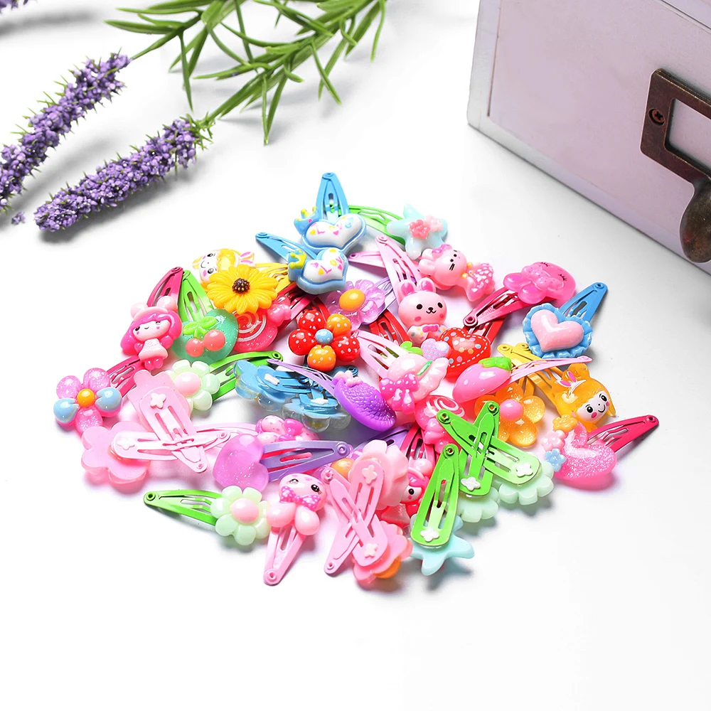 

Random Color!! 10PC Cartoon Kids Baby Flower Butterfly Pattern Shaped Hairpins Lovely Hair Clips Jewelry Flower BB Girls Styling