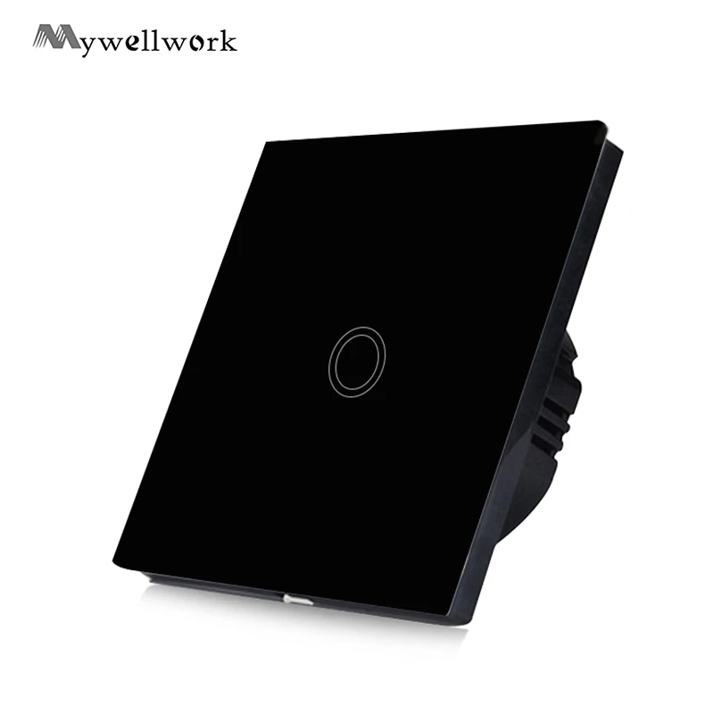Modern Eu Uk Wall Touch Switch 110 220v 1 Gang Way Gl Panel Eu Uk Wall Touch Switch 110 220v 1 Gang