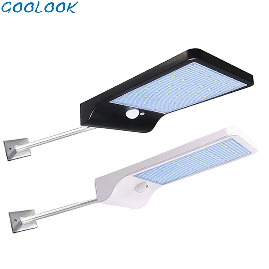 

goolook 36 LED Solar Power Street Light PIR Motion Sensor Lamps Garden Security Lamp Outdoor Street Waterproof Wall Lights