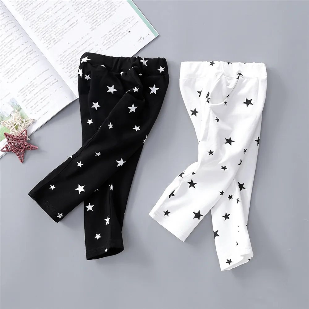 Yeedison Casual Girls Pants Cotton Warm Boys Leggings Spring Autumn Children Harem Pants Stars Print Kids Trousers Child Clothes (8)