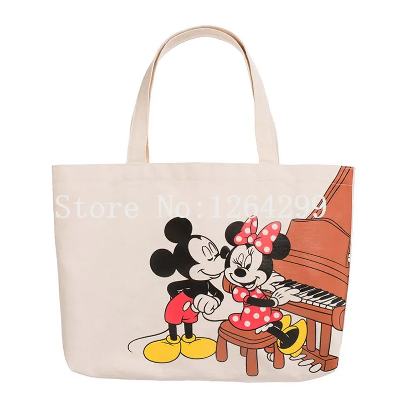 

New Fashion Mickey Minnie Girls Woman Canvas Handbags Shoulder Bags Kids Shopping Bag For Children