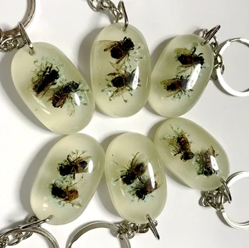 

FREE SHIPPING 12 PCS Handcraft yqtdmy brand new jewelry chic bee design cool keychain