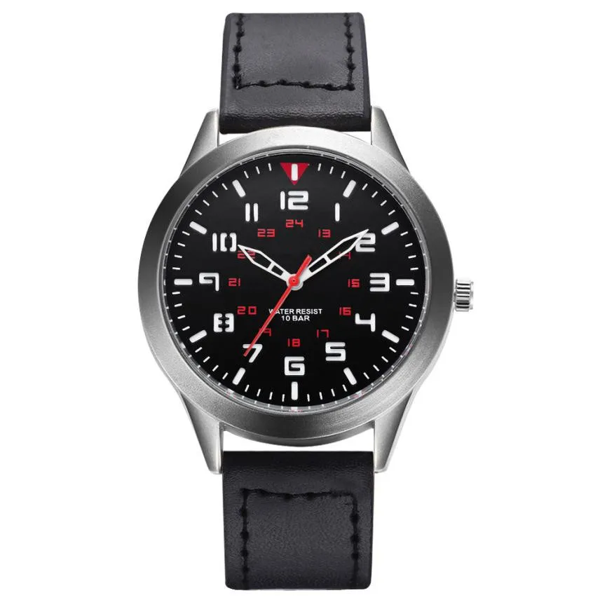 

OTOKY 2019 New Luxury Brand Men Sports Watches Fashion Business Male Leather Strap Military Army Waterproof Quartz Watch Mar16
