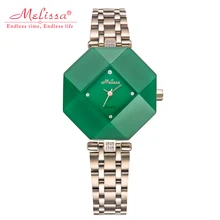 Top Luxury Melissa Lady Women’s Watch Elegant Simple Fashion Hours Dress Stainless Steel Bracelet Clock Girl’s Birthday Gift Box