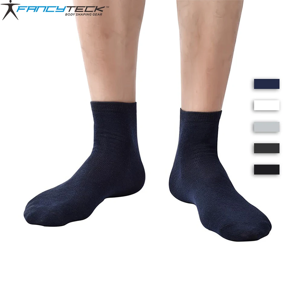 

5Pairs Bamboo Fiber Men's Socks Male Casual Spandex Cotton Socks Short Summer Male Socks 5 colors