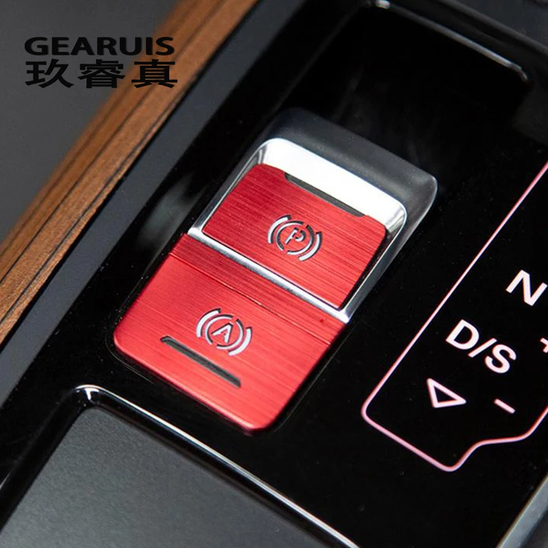 

Car Styling Central Handbrake Auto H Buttons Decorative panel Covers Stickers Trim For Audi a6 c7 2012-2019 Interior Accessories