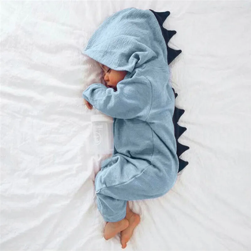 

Baby Kids Fashion Dinosaur Hooded Romper Set Excitement gift for kids b# dropshipp
