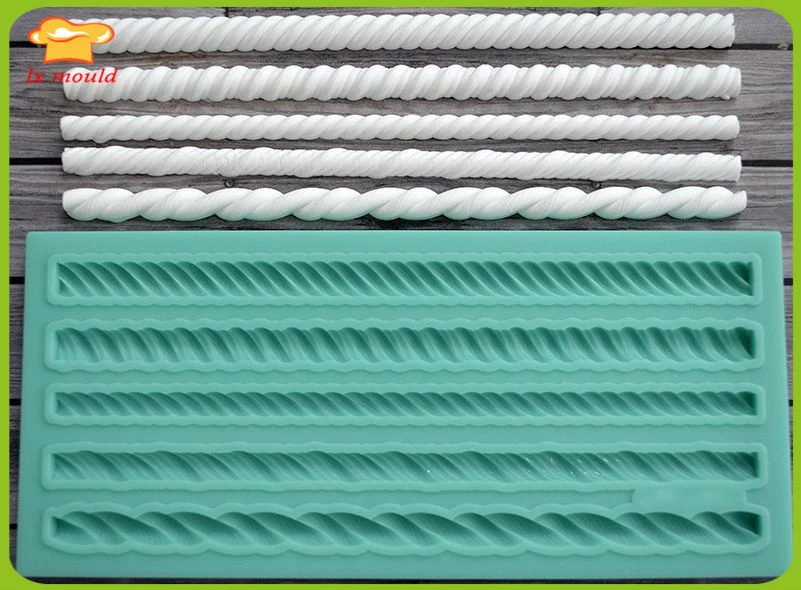 

LXYY Molds quality silicone mold rope decorative handicrafts fondant cake mold cake decoration mold edge