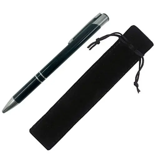 20 шт Персонализированная металлическая шариковая ручка с гравировкой, персонализированный свадебный подарок, свадебный подарок, настраиваемый рекламный подарок - Цвет: Black with bag-B