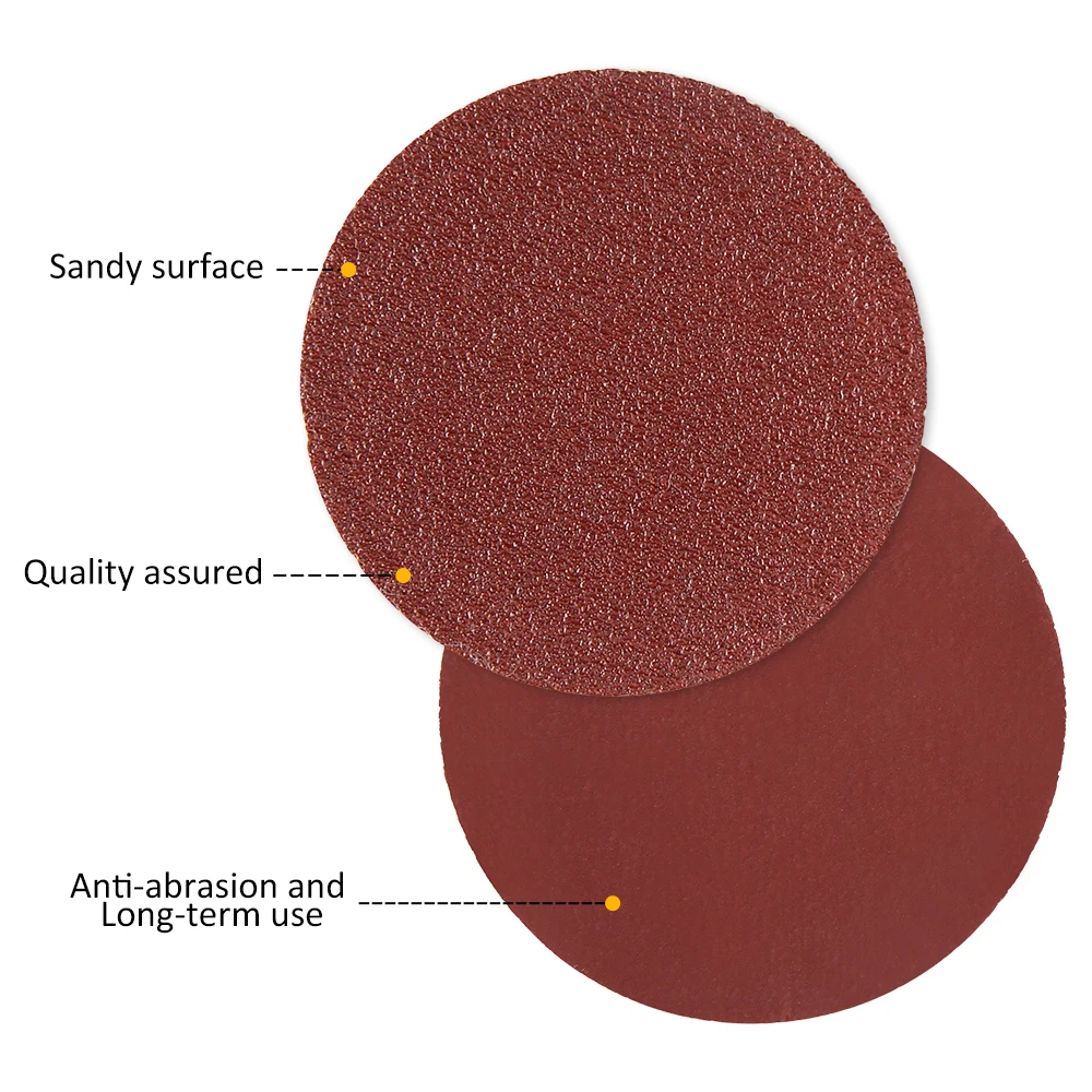 200pcs 80/180/240/800/1000/2000 Grits Sanding Disc Set + Hook Backed Panel Metal Shank for Polishing Cleaning Tools