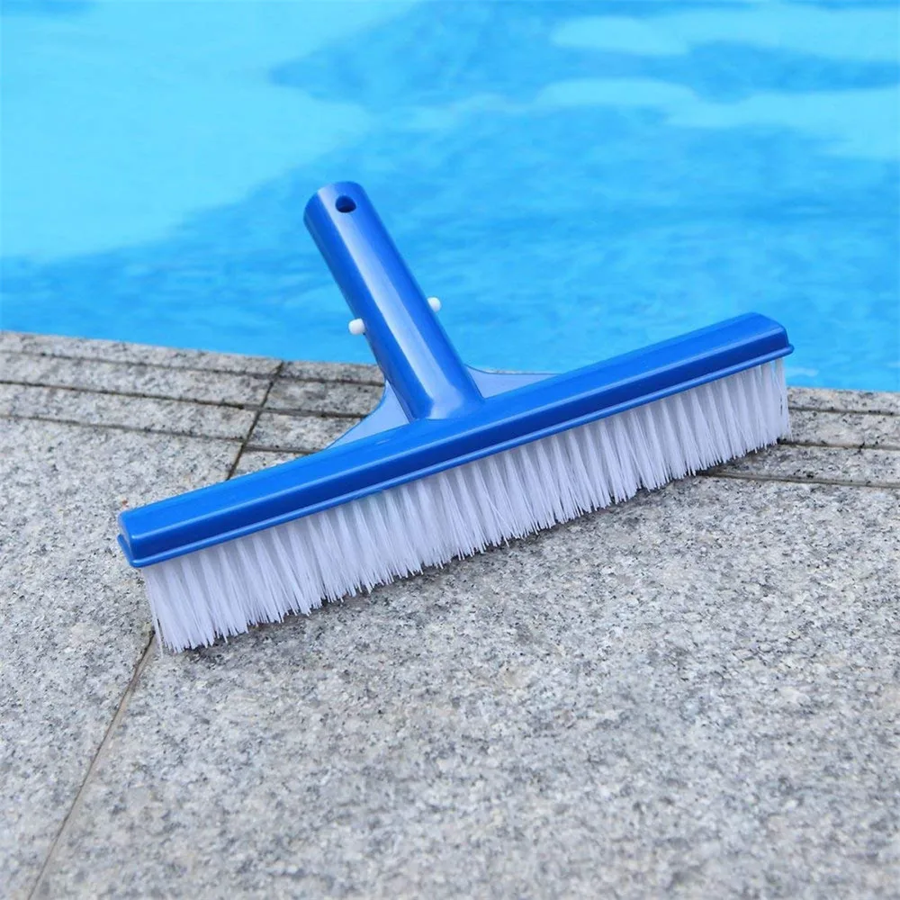 High Quality Curved Swimming Pool Cleaning Tools Spa Wall& Floor Brush Nylon Bristles Cleaner Broom Leaf Rake Mesh Frame Nets