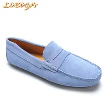 Classic Casual Shoes Comfortable Men Flats Shoes Cow Suede Leather Loafers Fashion Original Brand Slip On Outdoor Walking Shoes