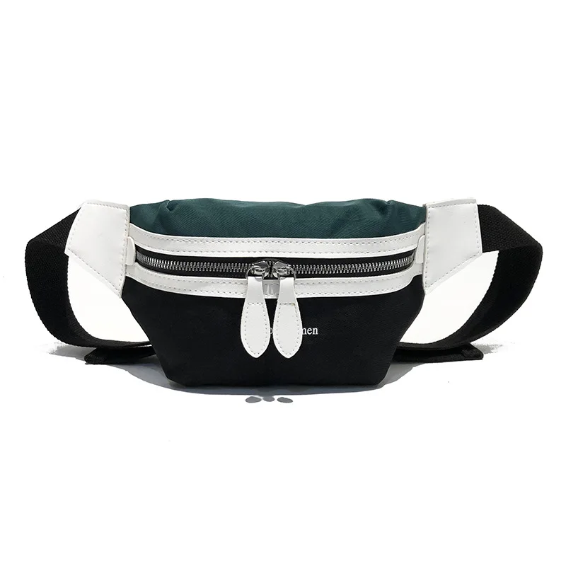 

Canvas Fanny Pack Waist Pack Contrast Color Chest Bag Banana Waist Bag Belt New Brand Bag for Belt Women Phone Pouch Belly Bag