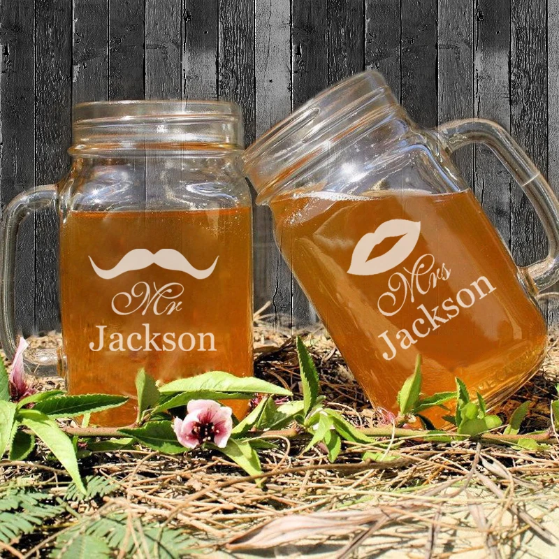 wedding decoration custom mason jar bottle personalized cute