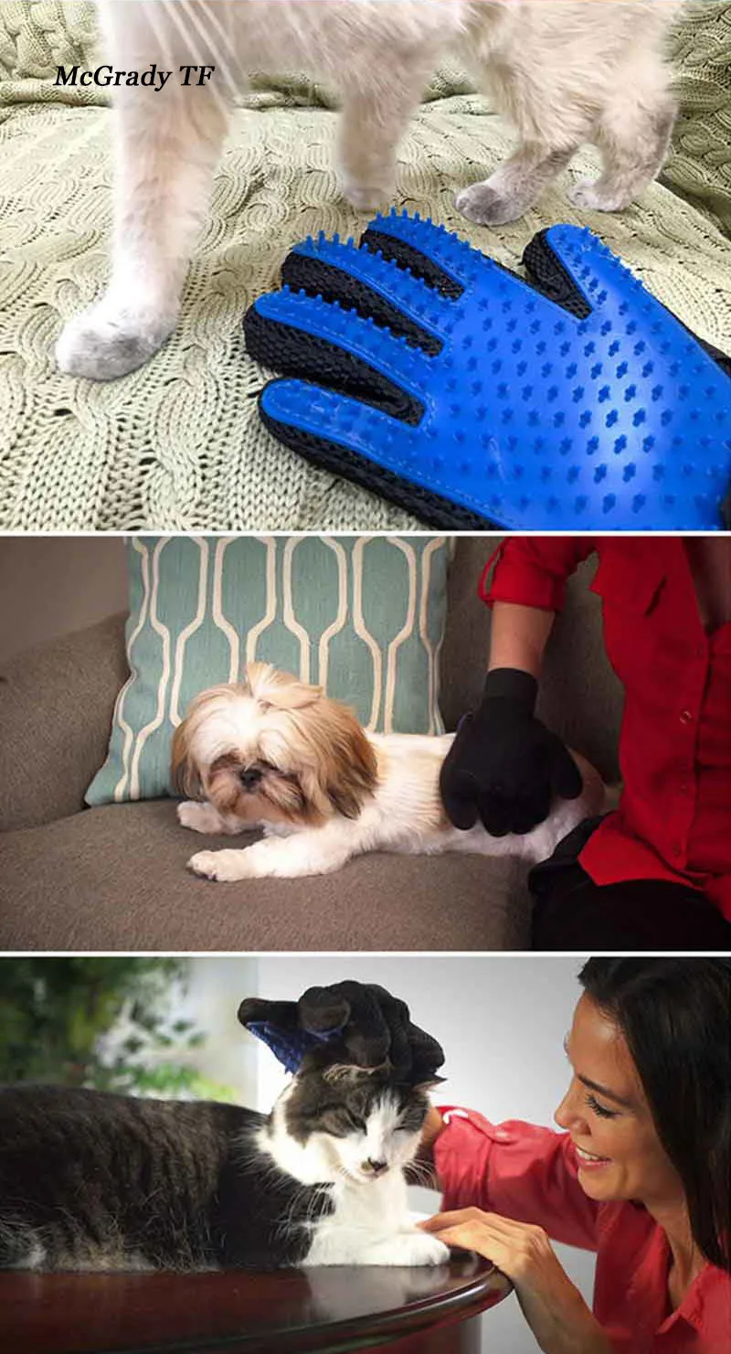 1 шт. Pet расческа для собаки перчатка для чистки домашних животных Массажная Груминг расческа поставка чистка пальцев домашних кошек щетка для волос перчатка