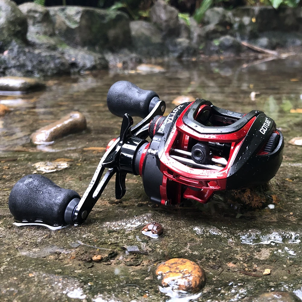 Carretel de Arremesso Carretel de Pesca 7 + 1 Goture Scotta Centrífugo Magnético Freio Duplo 8 kg Max Arraste bb 7.1:1 Alta Velocidade Isca Fundição 3 + 1 bb 7.1:1 alta velocidade isca fundição carretel de pesca