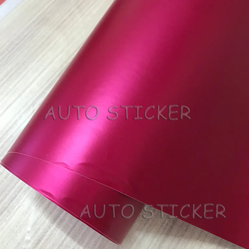 rose red matte metallic satin car wraps car sticker 7