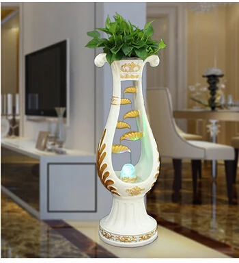 

Europe type fountain.. Hall balcony miniascape of feng shui round ornaments.