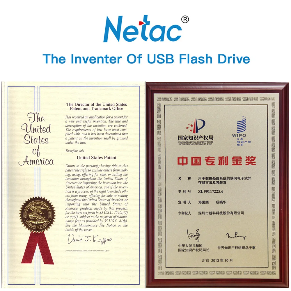 100% оригинальный компактный высокоскоростной металлический USB накопитель Netac 32 ГБ