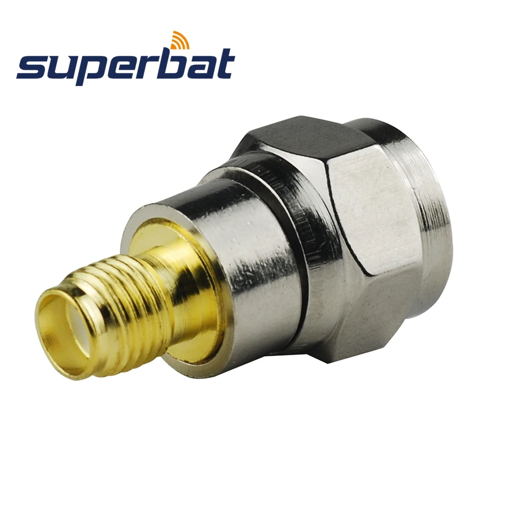 SMA Female to F Male Straight RF Coaxial Connector Adapter
