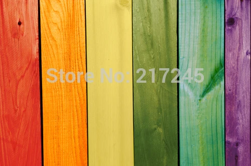 colorful wood fence Art Fabric photography backdrop wood custom photo prop backgrounds D 4904