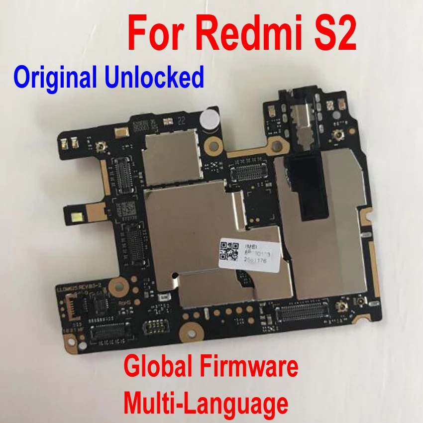 Оригинальная Многоязычная плата разблокировки для Xiaomi Hongmi S2 Redmi S2 глобальная прошивка материнская плата шлейф