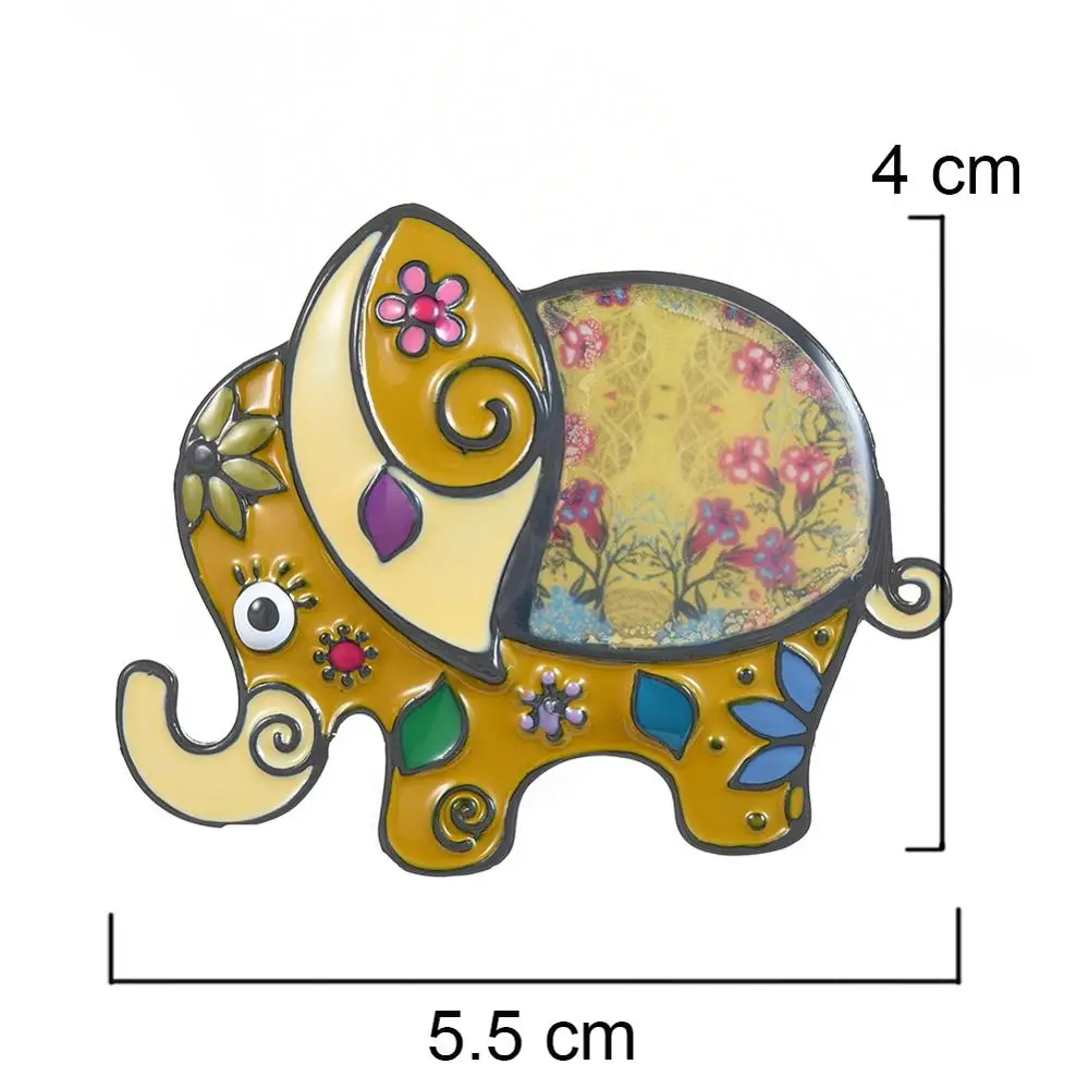 Charming Vintage Gray Enamel Elephant Brooch and Pins for Mother Gift Cute Animal Metal Brooch Jewelry Pin Party Wedding Broach