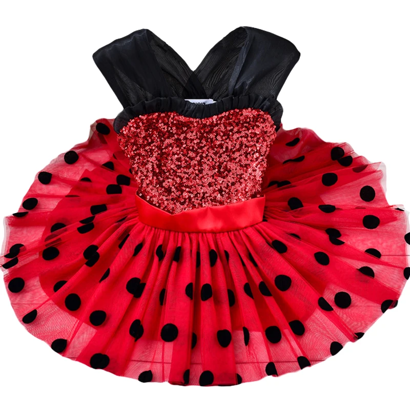 Нарядное платье в красный горошек с Минни Микки Маусом для дня рождения; карнавальный костюм в виде игрушек; детская одежда для девочек; маскарадная одежда на Хэллоуин; летнее платье для девочек