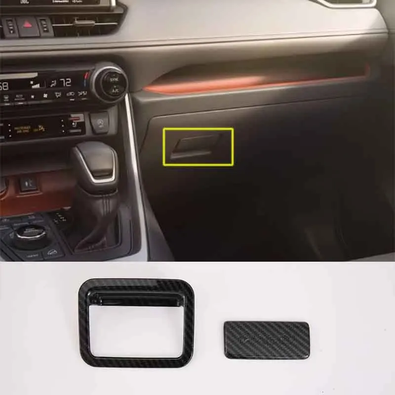 

Car Styling Auto Handle Cover Lid Storage Console Glove Box Door Cover Lid Latch For Toyota RAV4 2019 Accessories