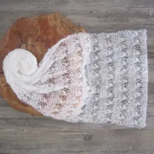 Для новорожденных, мохер стрейч обертывание ручной работы прекрасный узор ребенок Подсолнух плед из ангорской козьей шерсти реквизит для фотографий(2 шт./партия)(40*80 см