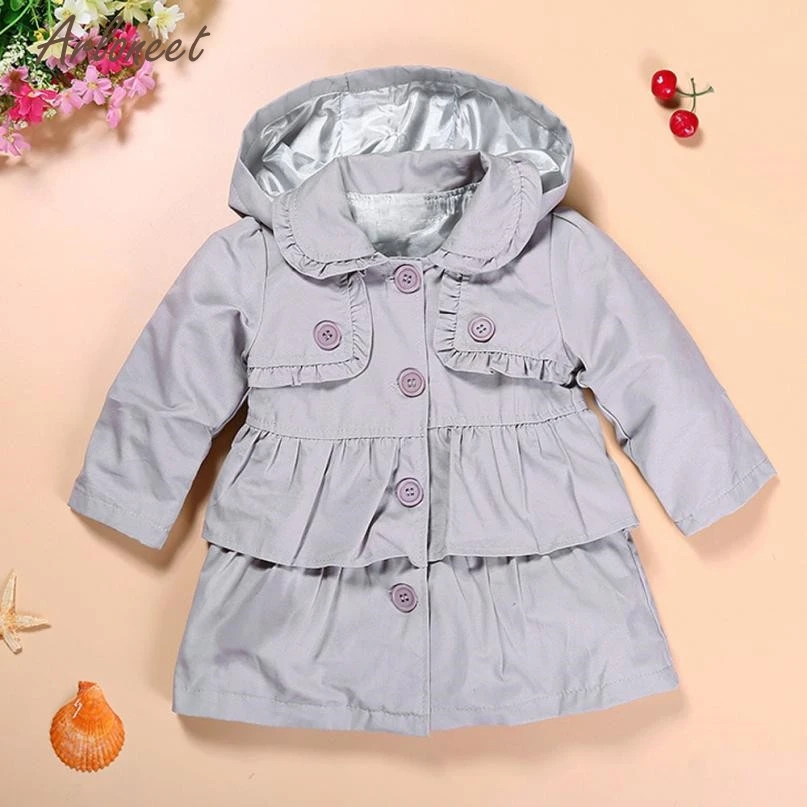 

Arloneet Sweaters Cute Beige Color 2017 New Baby Girl Autumn Winter Hooded Warm Coat Childrens Kids Hot 2019 OB18