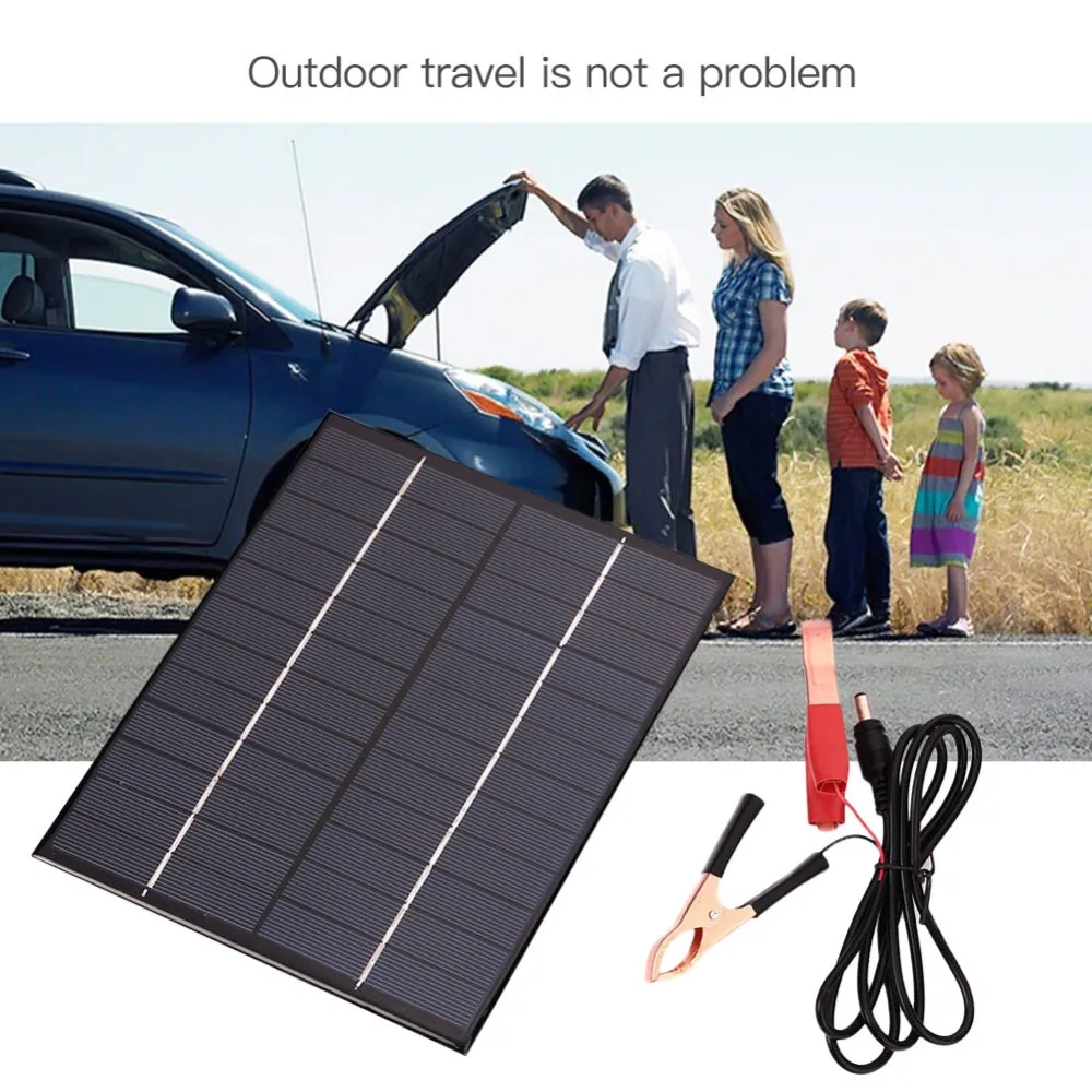 5,5 W 12V Водонепроницаемый поликристаллический кремний Панели Солнечные для автомобиля Универсальный Батарея хранения энергии Портативный солнечная батарея зарядная плата