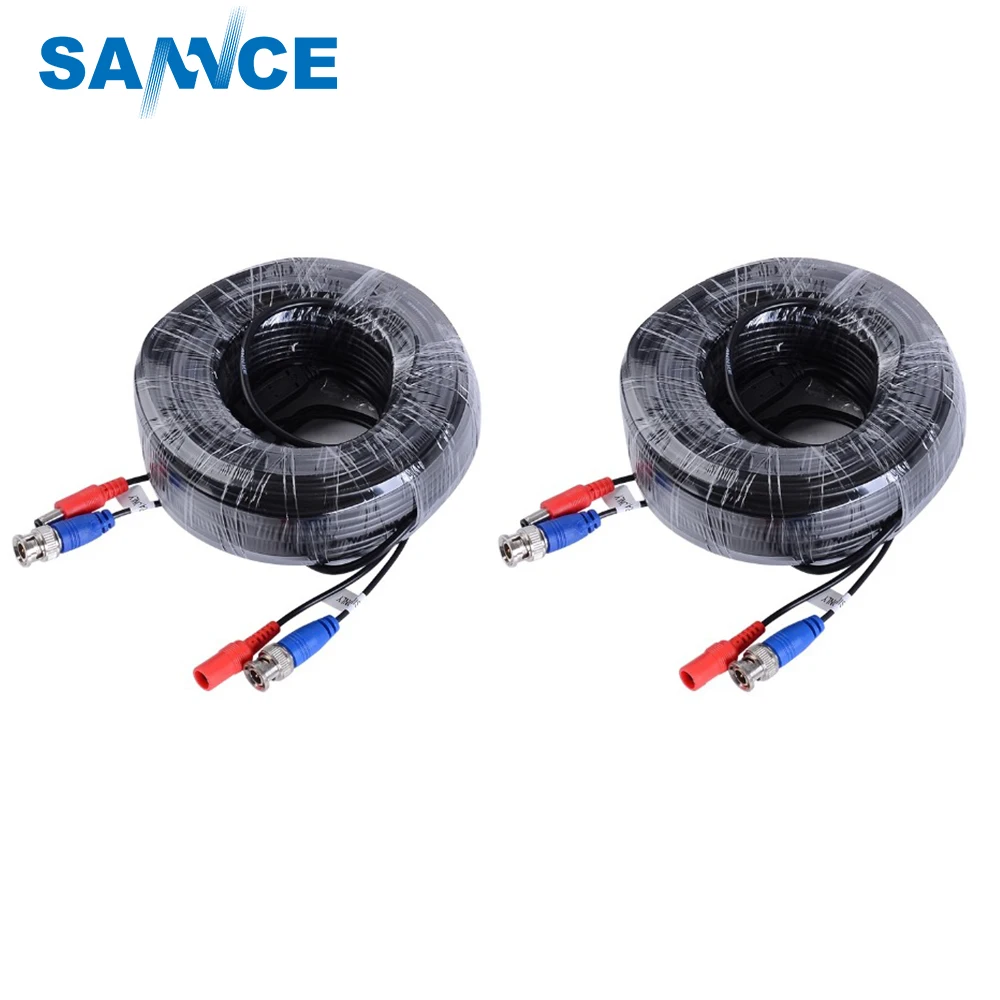 SANNCE 2 rolls 30M cctv video cable bnc Cable connector Security Camera Power Cable for poe camera CCTV Surveillance DVR System SANNCE 2 rolls 30M cctv video cable bnc Cable connector Security Camera Power Cable for poe camera CCTV Surveillance DVR System
