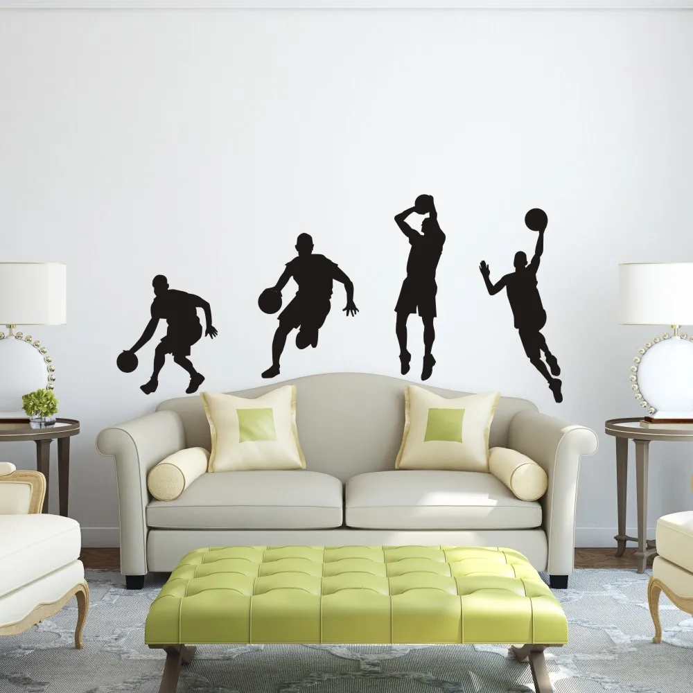Aliexpress.com : Buy Basketball Player Dribble Dunk Sequence Michael Jordan Sticker graphics Wall Decal wall Sticker boy Bedroom Decor 64
