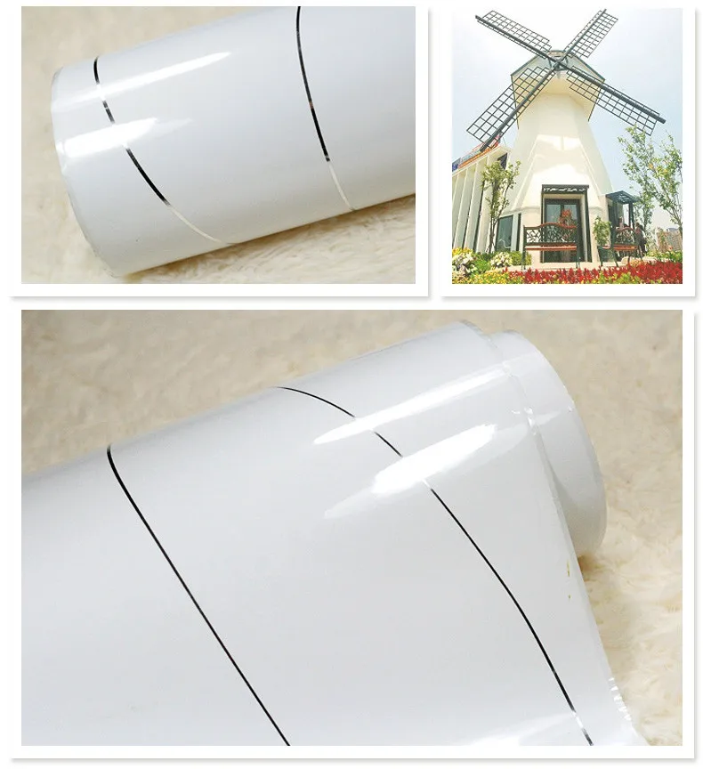 Белые волнистые линии DIY декоративные пленки ПВХ водонепроницаемые самоклеящиеся обои для кухонного шкафа мебель обновления наклейки