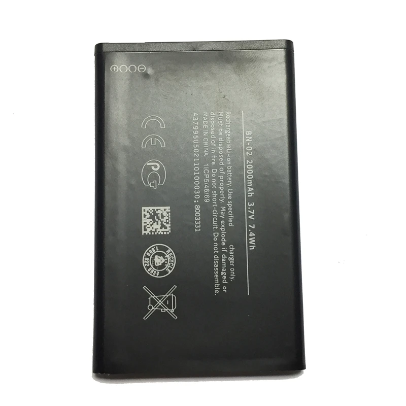 BL 5J BN 02 01 литий полимерный аккумулятор для Nokia x6 5230 5800/n900/XL BV 5S/X2 X RM 1030 980/X2
