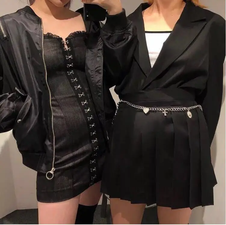 

Strap Button Denim 2018 Summer Dress Women Ruffle Tie up Black Dress jeans Streetwear Overalls Female Suspender Jumper Dress