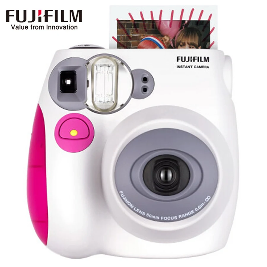 Оригинальная Fujifilm Fuji Instax Mini 7C фотокамера моментальной печати розового и синего