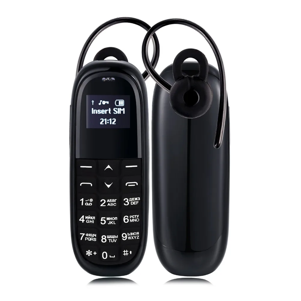 Мини мобильный телефон AEKU KK1 0 66 дюйма маленький экран bluetooth номеронабиратор