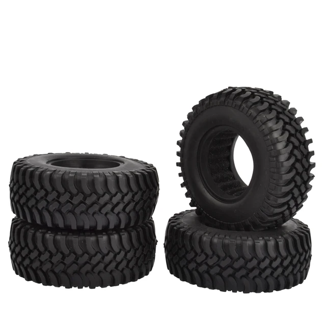 Best Price 4PCS 1.9 inch Rubber 100mm Tires With Foam Inserts for 1:10 RC Rock Crawler Axial SCX10 D90 D110  Tamiya CC01 1.9 Inch Tyres
